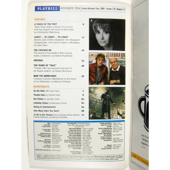 Heartbreak House Playbill November 2006 Philip Bosco Kurtz Jennings Lily Rabe - Picture 2 of 7